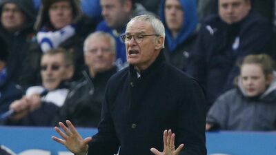 Leicester City manager Claudio Ranieri directs his side during their Premier League match against Norwich on Saturday. Andrew Yates / Reuters / February 27, 2016