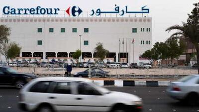 The scene yesterday on the stretch of Airport Rd in Abu Dhabi where three girls were killed.