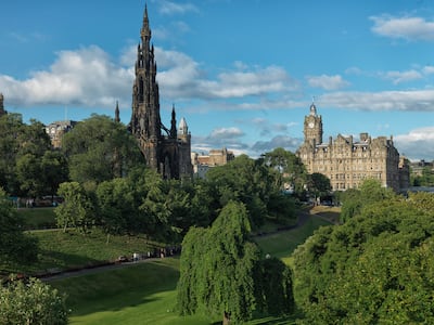 A Rocco Forte owned hotel with a clocktower that is a key part of the Edinburgh skyline.