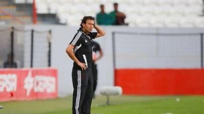 Al Jazira head coach Luis Millais inpressure.