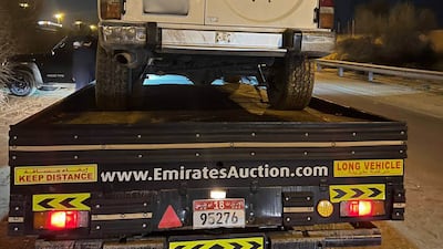 A vehicle seized by Dubai Police after performing stunts. Photo: Dubai Police