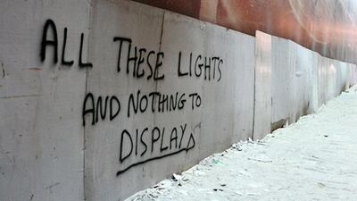 Graffiti in the UAE.