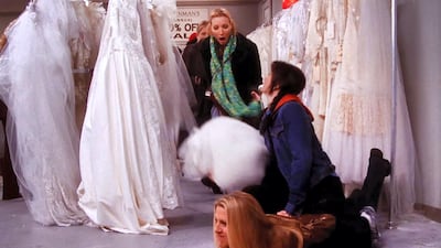 'The One With The Cheap Wedding Dress' (s7, e17): This is the one where Joey shows everyone how to perfect the art of eating peanut butter (clue: no cutlery is needed). Matt Le Blanc’s facial expressions are incredible. Back then it would have been an instant hit on the web, gif gold and meme-tastic, and thanks to Netflix, that moment has now had its moment in the digital limelight. Courtesy Netflix