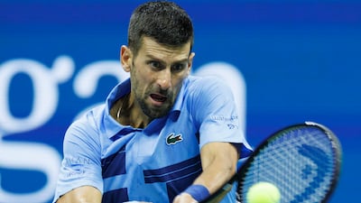 Novak Djokovic of Serbia in action against Alexei Popyrin of Australia. EPA