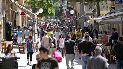 Sharjah-based Musafir.com is promoting Greece's neighbouring country Cyprus as well as eastern Europe for those taking the Eid holidays. Above, shoppers at Ledra Street in Nicosia. Chris Ratcliffe / Bloomberg