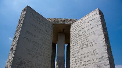 The Guidestones, one of Elberton, Georgia's main attractions, has been destroyed. Photo: Kevin Troutman