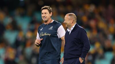 England coach Eddie Jones was the subject of abuse from Australia fans during the Test at the Sydney Cricket Ground on July 16, 2022. Getty Images