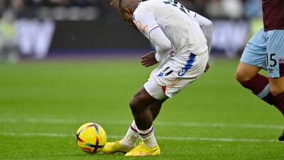 Crystal Palace's Wilfried Zaha scores their equaliser. Reuters