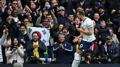 Harry Kane celebrates. AFP