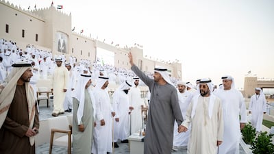 Sheikh Mohamed departs. Seen with Sheikh Tahnoon bin Mohamed, Ruler's Representative in Al Ain Region. Hamad Al Kaabi / Presidential Court