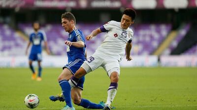 Al Nasr, blue, and Al Ain will contest the Arabian Gulf Super Cup on Saturday, August 15. Annas Kanni / Al Ittihad