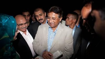 DUBAI, UAE (05/03/2011) Former president of Pakistan Pervez Musharraf announces his return to politics and his new political party at Emirates Hills, Dubai. (Callaghan Walsh / for The National)