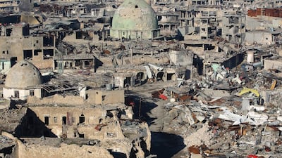 A general view shows Mosul's Old City in January 2018. A French company that creates exact digital records of some of the world’s most endangered historic places, is joining the international effort to restore the battered city. Ahmad Al Rubaye / AFP Photo
