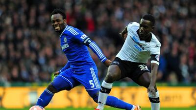 Michael Essien, left, has only two starts this season at Chelsea. Shaun Botterill / Getty Images