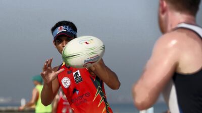 Riaz Lokhandwala takes part in training.