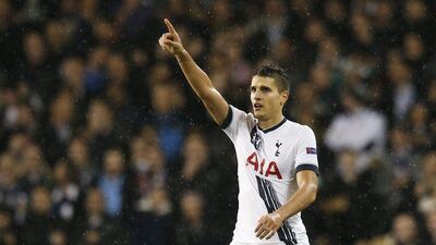 Football Soccer - Tottenham Hotspur v AS Monaco - UEFA Europa League Group Stage - Group J - White Hart Lane, London, England - 10/12/15Tottenham's Erik Lamela celebrates scoring their second goalAction Images via Reuters / Paul ChildsLivepicEDITORIAL USE ONLY.