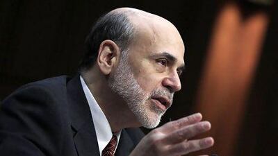 US Federal Reserve chairman Ben Bernanke suggested his agency may begin "tapering" the bond purchases which have formed the backbone of its quantitative easing policy. Jim Young / Reuters