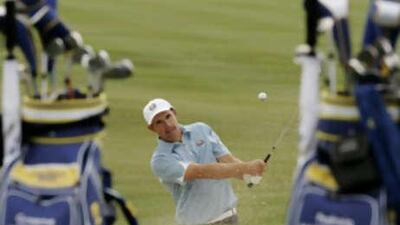 Padraig Harrington practises at Valhalla this week.