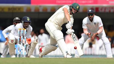 South Africa's George Linde plays a shot. AP