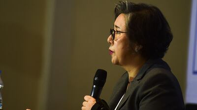 Yanghee Lee visited an island off Bangladesh where Dhaka aims to move Rohingya refugees despite worries it will be vulnerable to extreme weather AFP