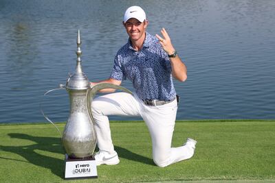 Rory McIlroy had hoped to emulate Danny Willett and Sergio Garcia by winning the Dubai Desert Classic and the Masters in the same season but his wait for a Green Jacket goes on. Getty