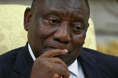 South African President Cyril Ramaphosa during a meeting with US President Donald Trump in the Oval Office. AFP