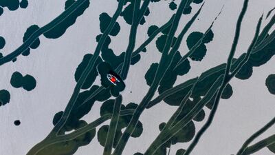 Evgeny Borisov took this self-portrait using a Quadcopter at Lake Kok-Kol in Russia.