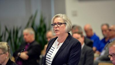 Anne Hywood, the general Secretary of the Anglican Church of Australia addresses the Royal Commission into Institutional Responses to Child Sexual Abuse in Sydney, Australia, on March, 17 2017. Reuters handout