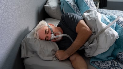 The continuous positive airway pressure machine helps people with sleep apnea to breathe better. Getty Images