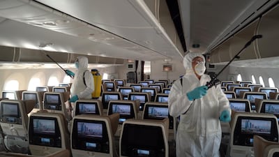 Etihad now deep cleans every aircraft at every destination across its network whenever there's a layover of more than four hours. Courtesy Etihad