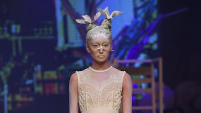 Intricate embroidery was also a key feature of the collection. Getty Images