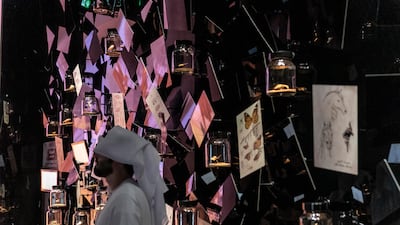 This visitor checks out the Vision Pavilion.