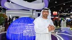 Nasir Al Nabhani at the AI Everything summit in Abu Dhabi. Victor Besa / The National