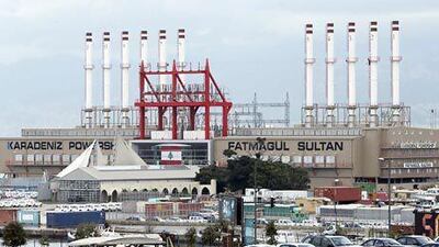 Turkey's Fatmagul Sultan, an electricity-generating ship, docked at Beirut port. Mohamed Azakir / Reuters