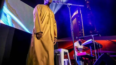 Soul singer Aqram Al Abri performs at Breakout DXB Festival. Courtesy Hyku D Photography