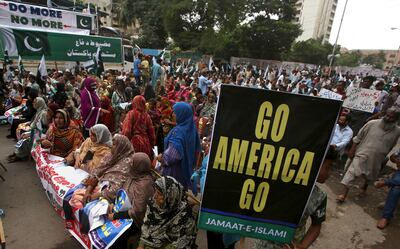 Pakistanis recently rallied against Donald Trump in Karachi. Fareed Khan / AP
