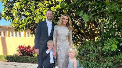 Eric Trump with wife Lara and their children. Instagram/ Lara Trump
