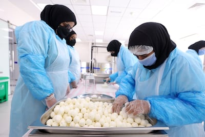 The organisation's cheese factory in the Al Bahia area of Abu Dhabi. Chris Whiteoak / The National