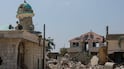 Damage in the village of Zawtar Al Gharbiyeh in southern Lebanon during the Israel-Hezbollah war. EPA