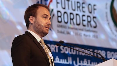 Michael Herrero, IATA area manager for the Gulf region, at the Futue of Borders conference in Dubai. Jeffrey E Biteng / The National