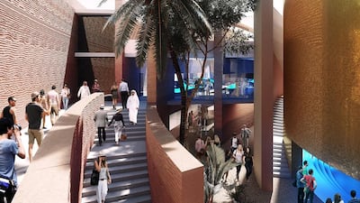 A work in progress, the UAE pavilion at the Milan Expo 2015 will be a window on the Emirati world for visitors to the event in May. Courtesy Ronald Schuurmans