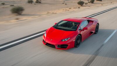Lamborghini’s Huracán LP 580-2 can compete with its bigger brother, the LP 610-4, despite wielding less power. Courtesy Lamborghini