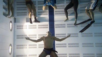 DuMembers of the Free Diving UAE club attend a workshop put on by world champion Goran Colak at the Hamdan bin Mohammed bin Rashid sports complex in Dubai
