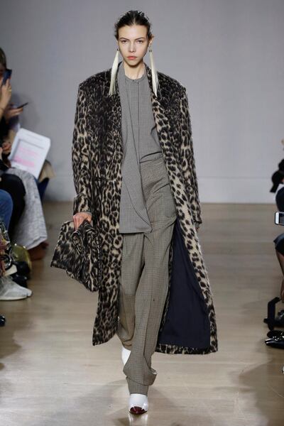 A model walks the runway for Ports 1961 at London Fashion Week February. Getty