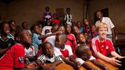 Lachlan MacPherson, a pupil at the American School of Dubai, travelled thousands of kilometres to east Africa to hand over the kit.