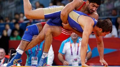 Olympic wrestling faces the axe in 2020. Pic: Paul Sancya/AP