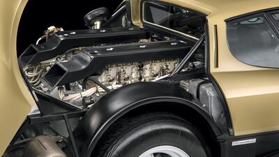 Upon the car's discovery in Turin in 2015, and in recognition of its unique status, the car was returned to Modena, Italy, to undergo a full restoration to its original colour scheme. Courtesy Sotheby's