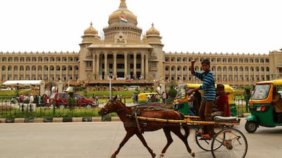 The Vidhana Soudha, the seat of the state legislature of Karnataka, India. Jagadeesh NV / EPA