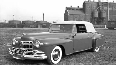 The 1948 Lincoln Continental Cabriolet V12. Ford Motor Co / AP Photo