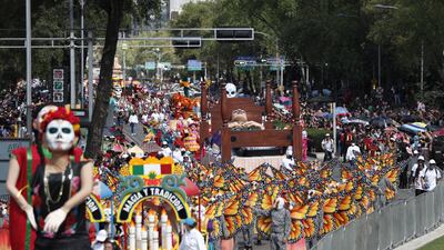 A parade to commemorate the Day of the Dead was held in Mexico City. EPA